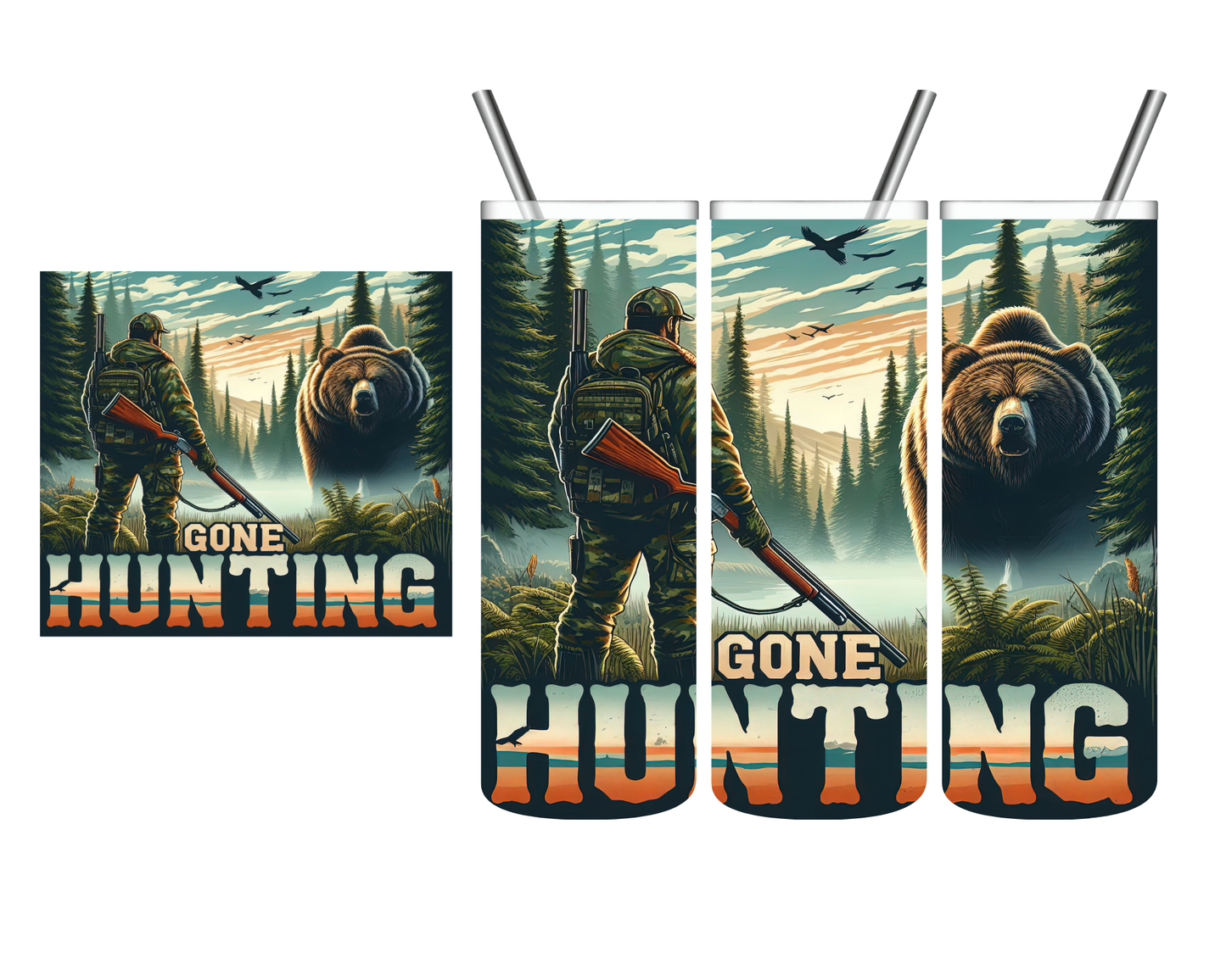 Gone Hunting 20 oz Tumbler