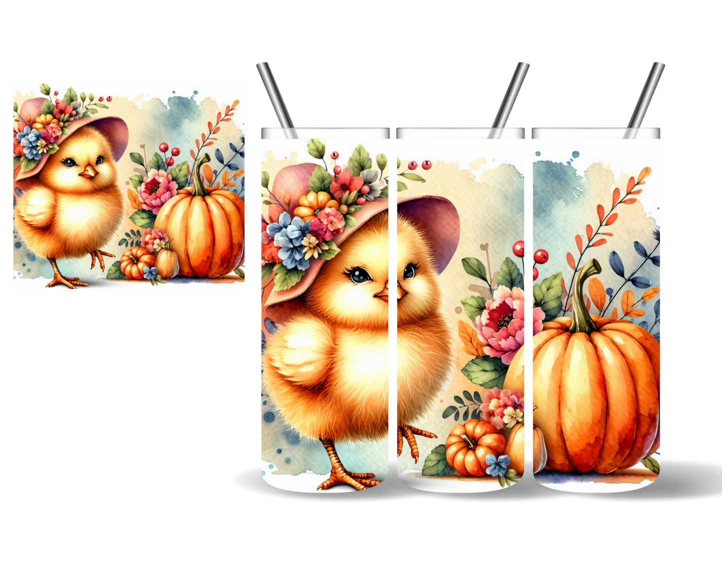 Fall Chick Chicken 20 oz Tumbler