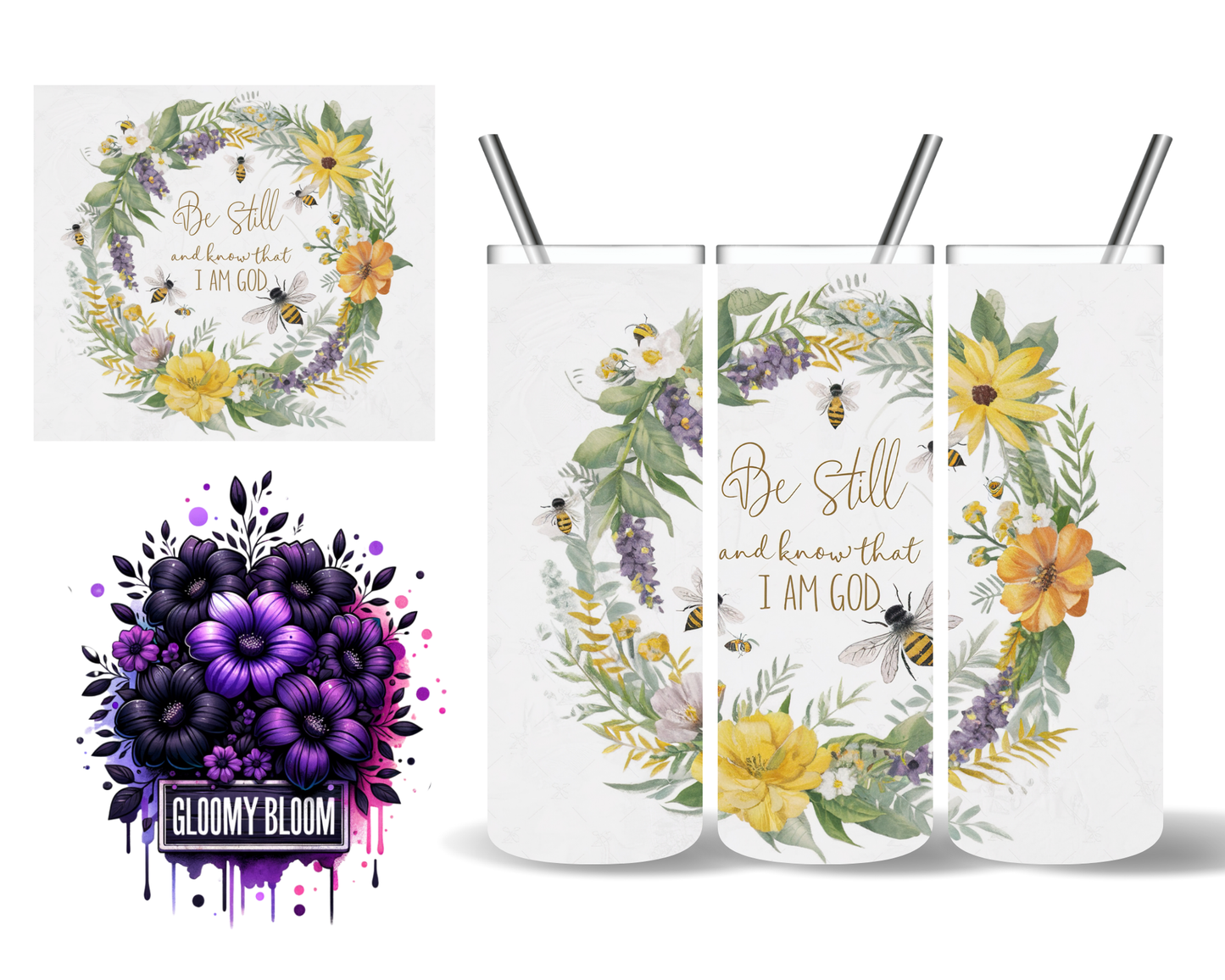 Be Still & Know I am God Christian Faith 20 oz Tumbler