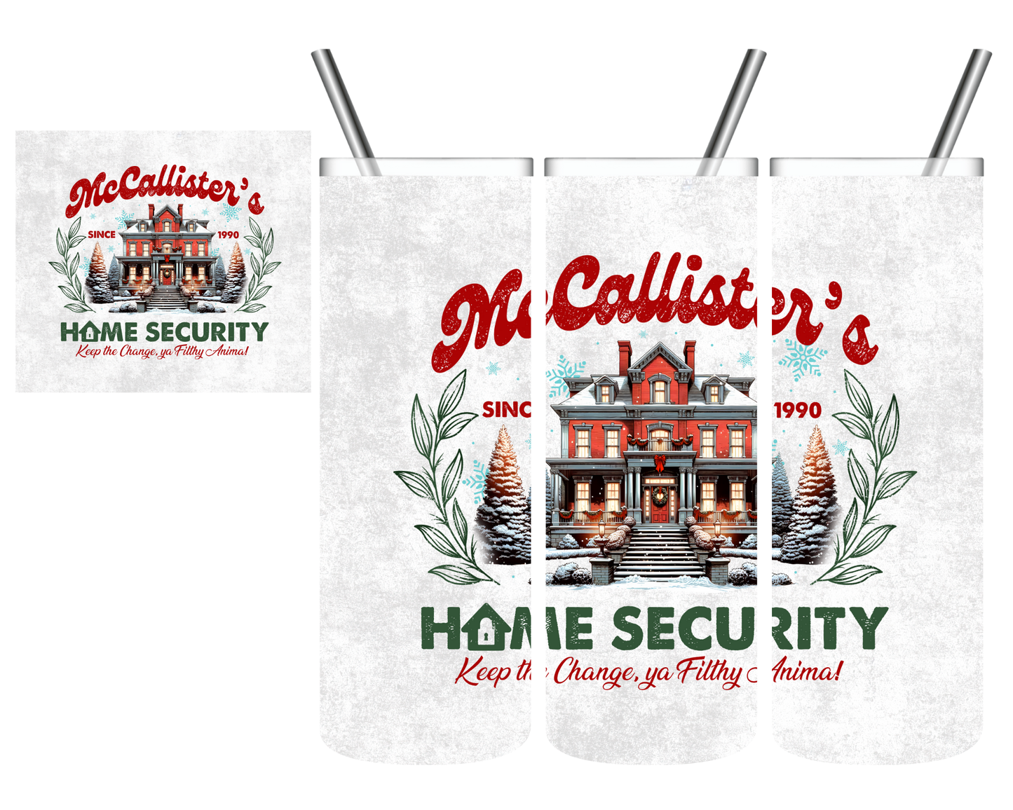McCallister's Home Security Christmas 20 oz Tumbler