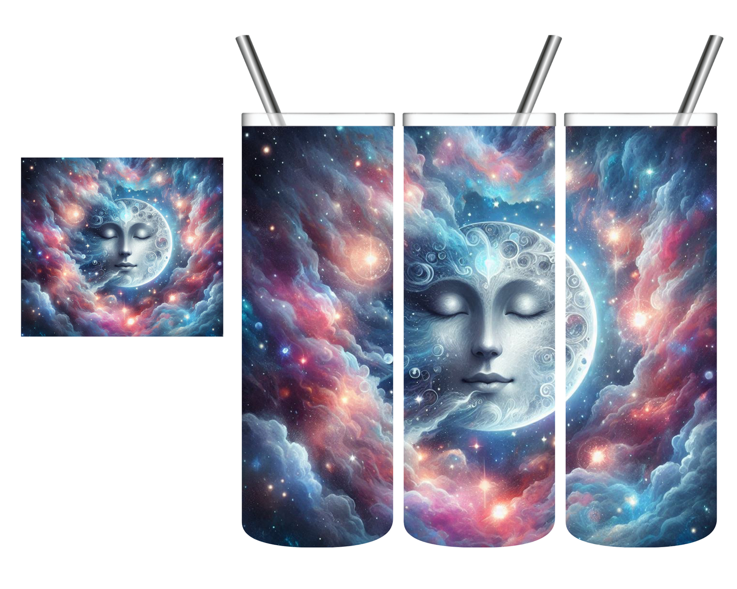 Celestial Moon Face 20 oz Tumbler