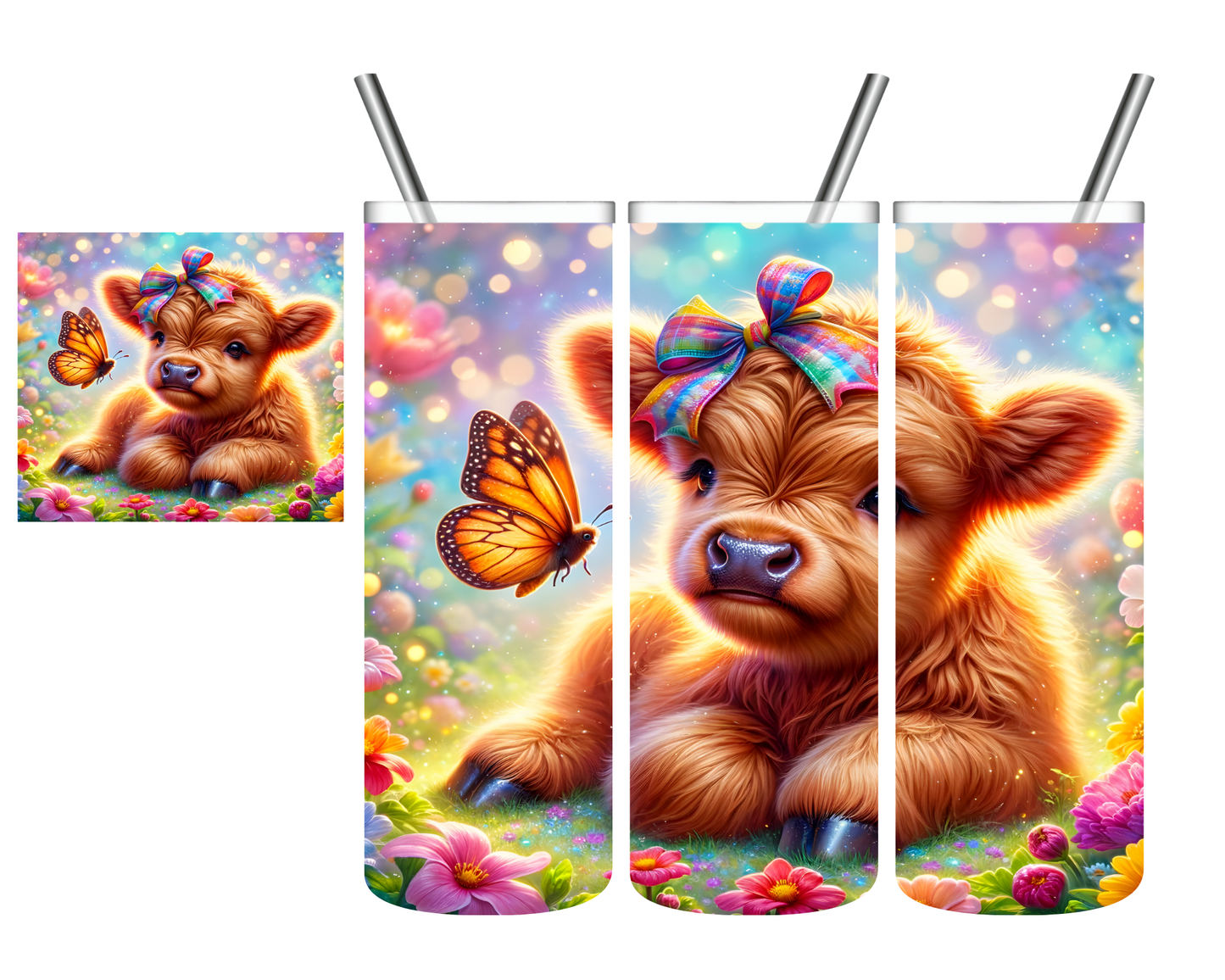 Butterfly Cow 20 oz Tumbler