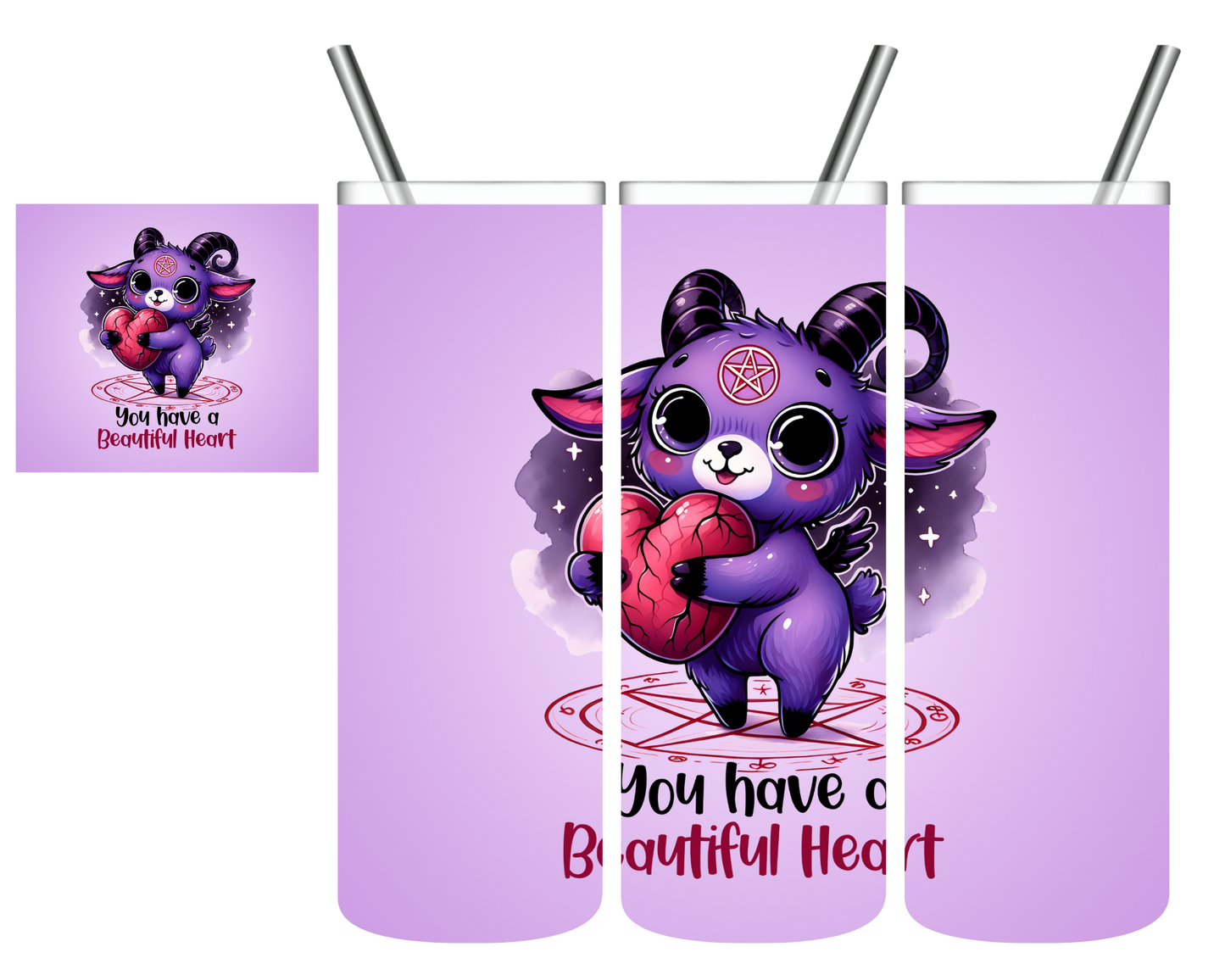 You Have a Beautiful Heart Demon 20 oz Tumbler