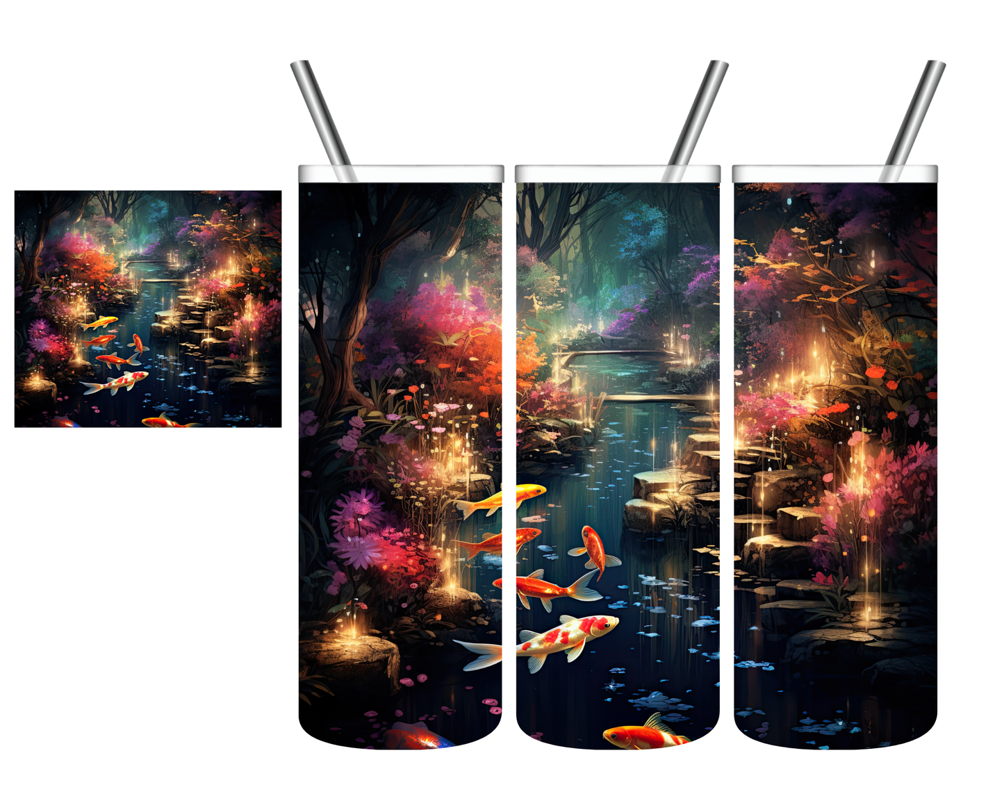 Enchanted Koi Fish 20 oz Tumbler