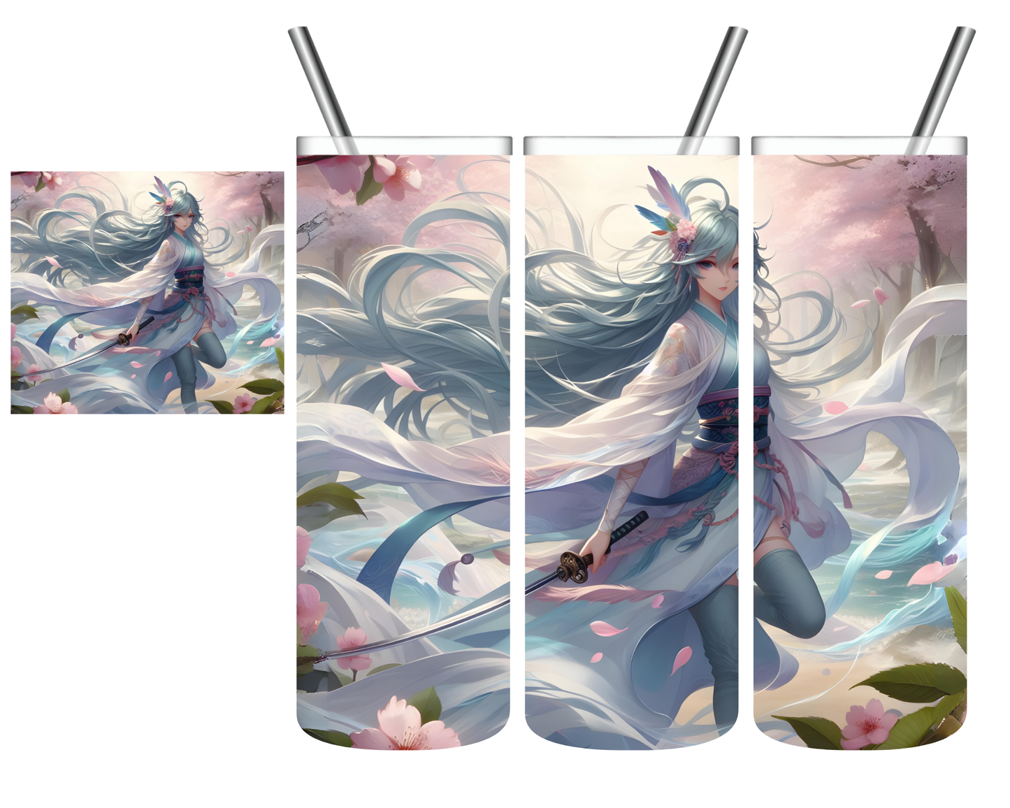 Elements Anime Wind Woman 20 oz Tumbler