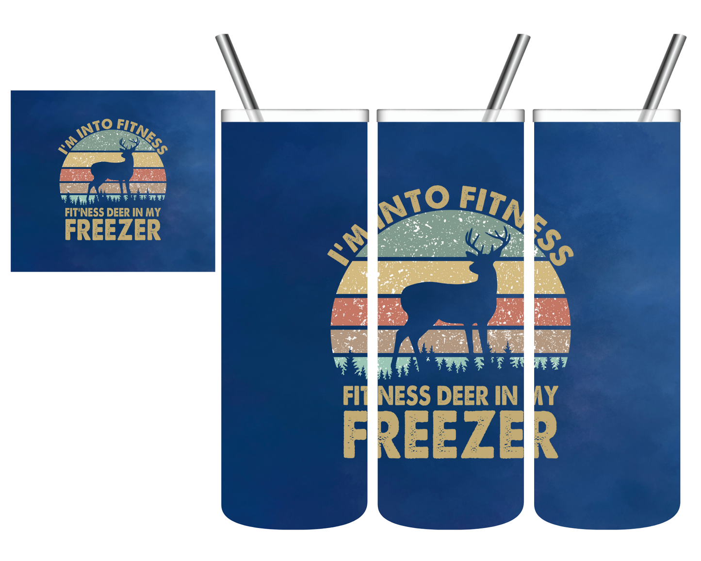 Fitness Deer In My Freezer 20 oz Tumbler