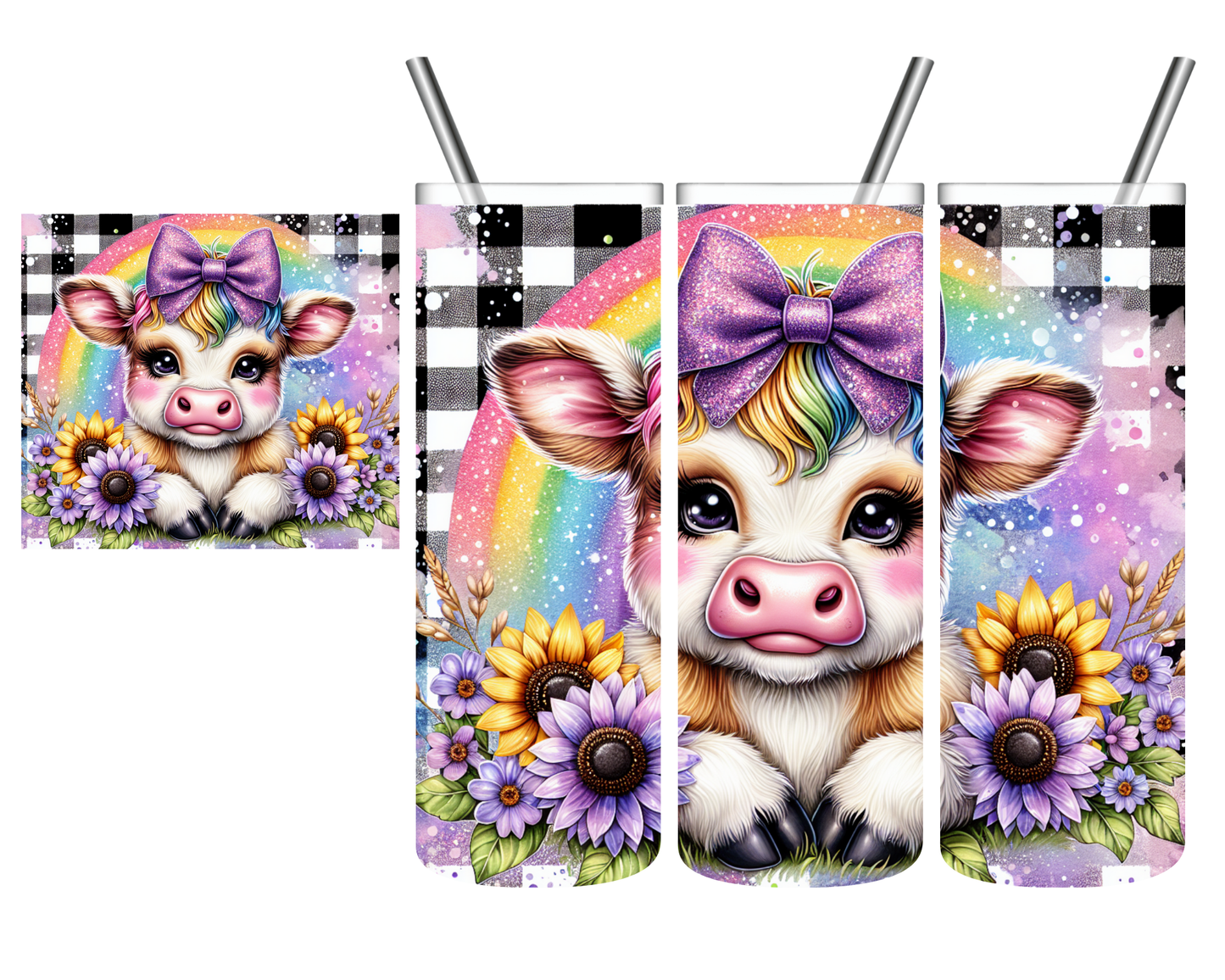 Baby Cow Rainbow 20 oz Tumbler
