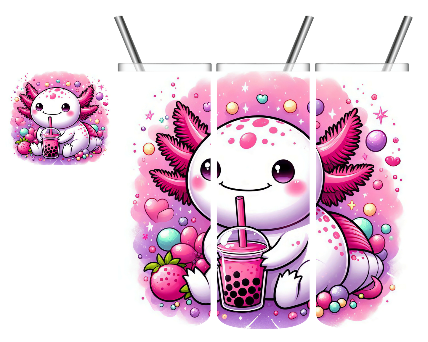 Axolotl Boba 20 oz Tumbler