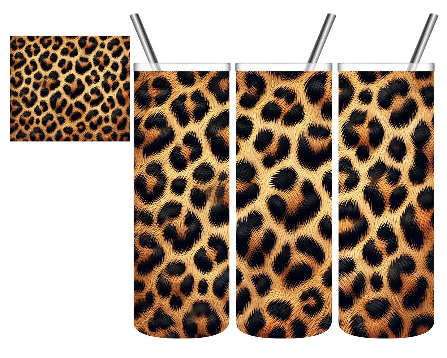 3D Leopard Print 20 oz Tumbler
