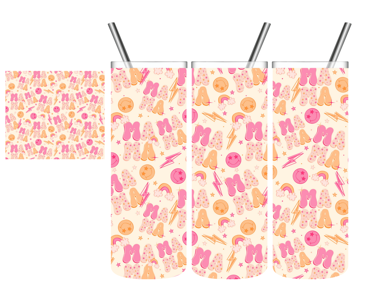 Retro Mama Smiles 20 oz Tumbler