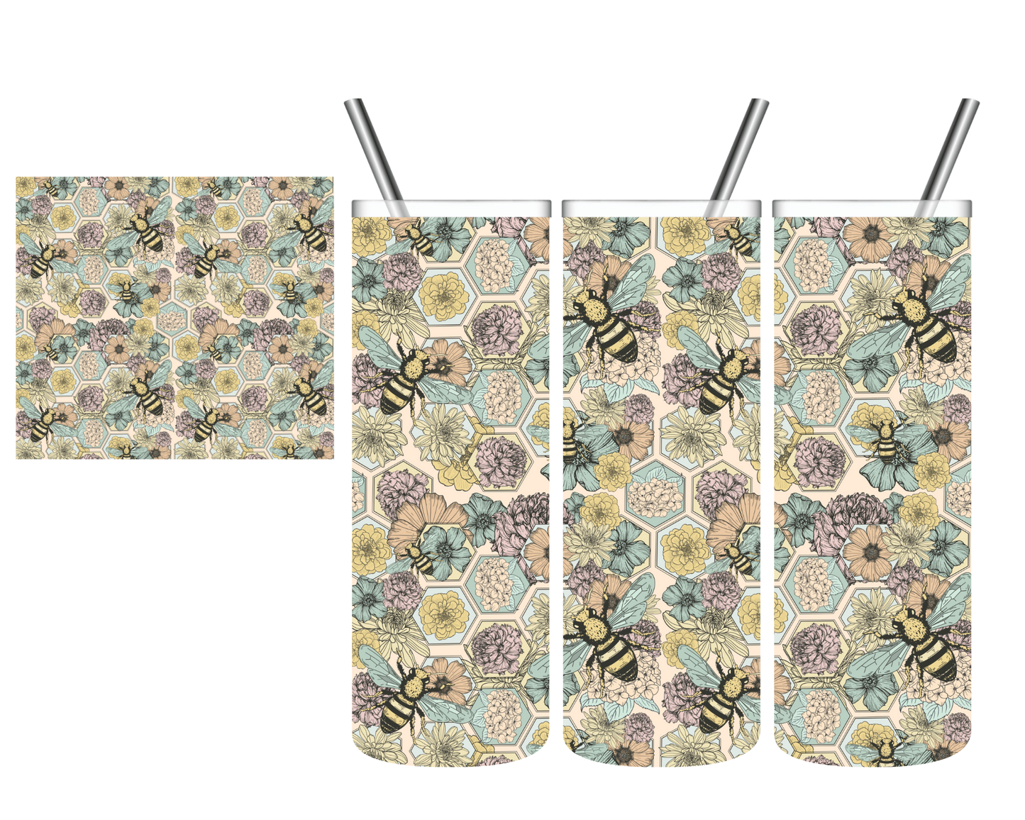 Vintage Bee 20 oz Tumbler