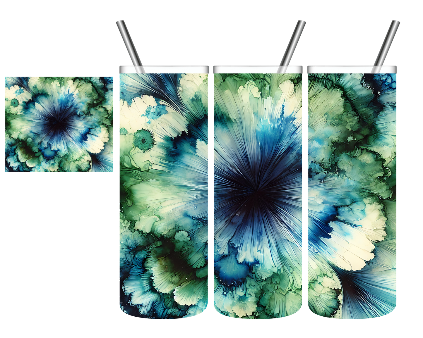 Tie-dye Flowers 20 oz Tumbler