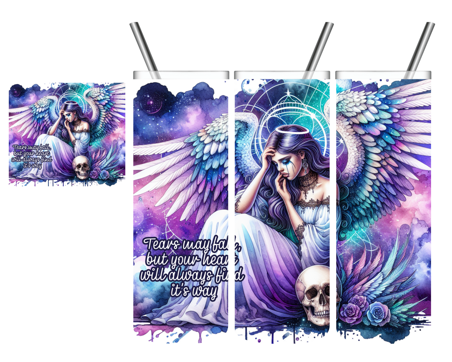 Tears May Fall Angel Woman 20 oz Tumbler