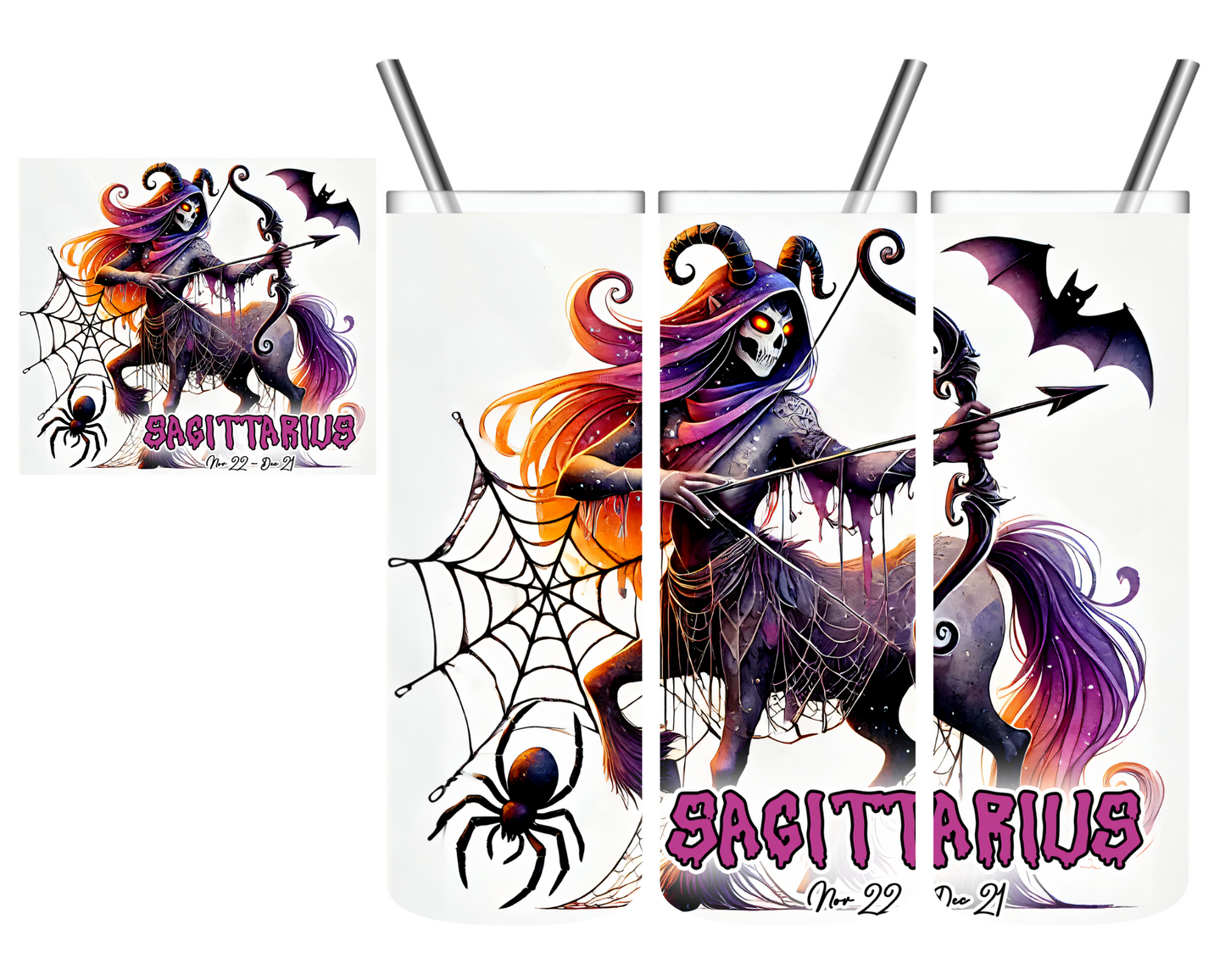Halloween Sagittarius Zodiac Sign Celestial 20 oz Tumbler