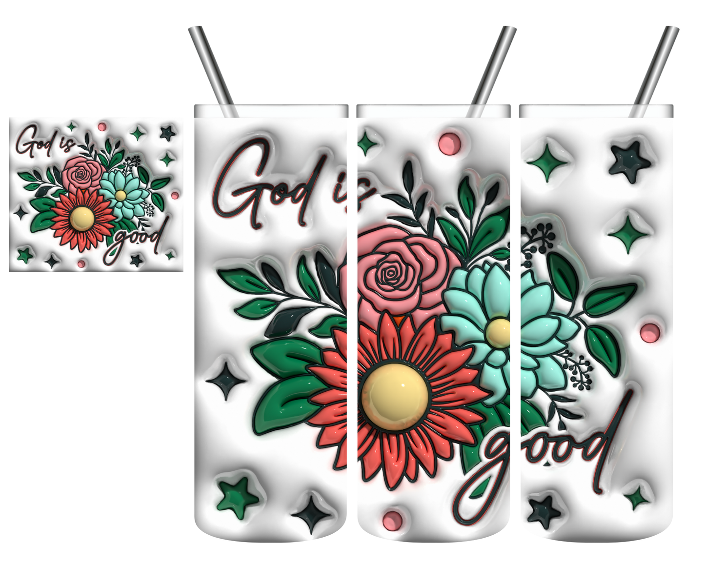 God is Good Inflated Faith Tumbler