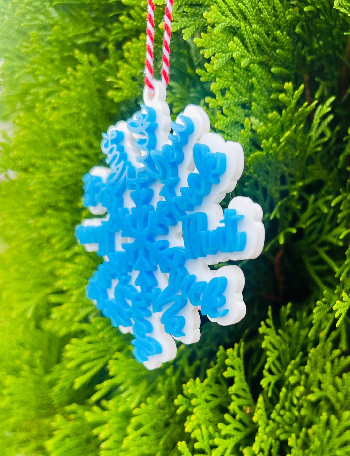 Snarky Snowflake F Acrylic Christmas Ornament