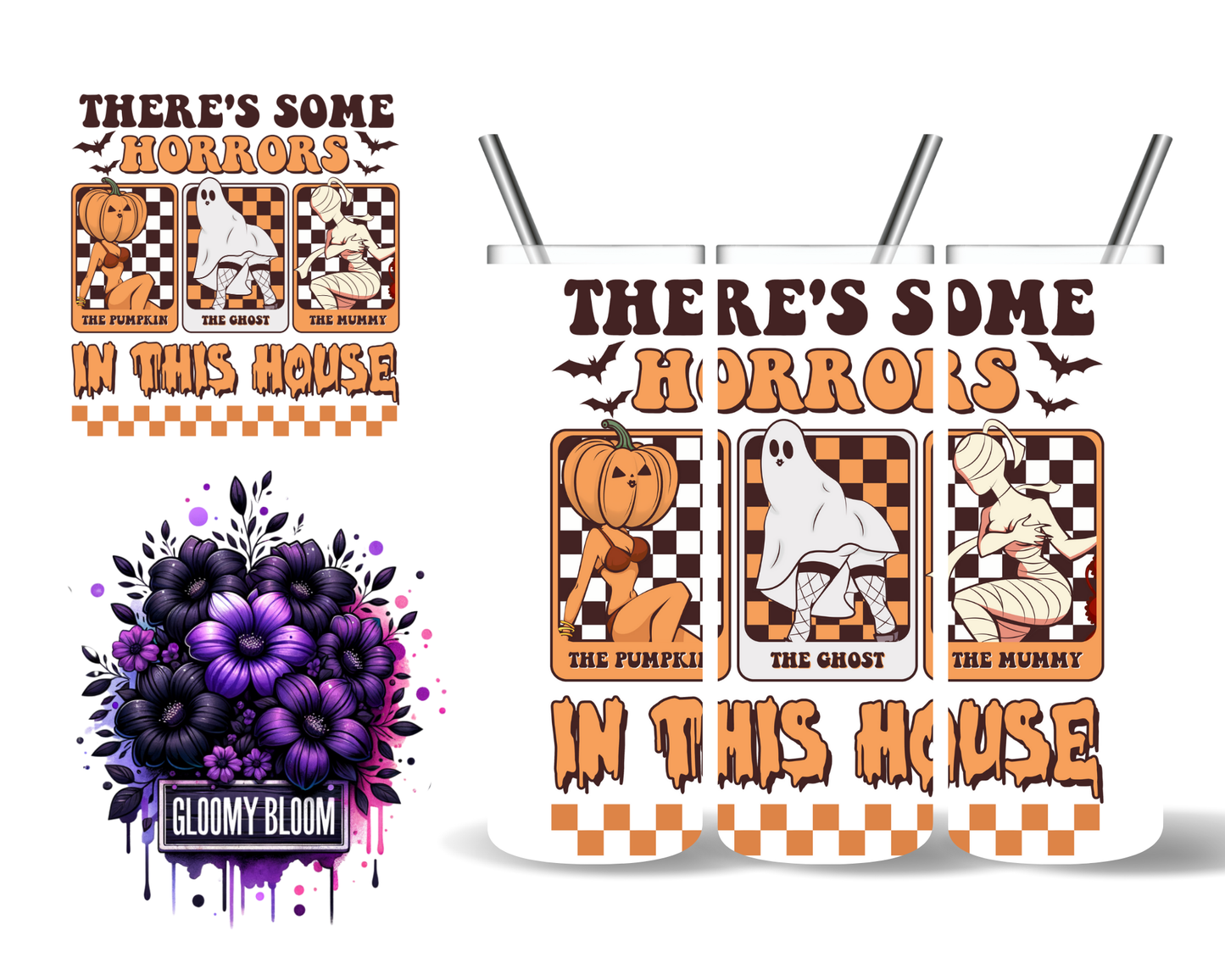 There's Some Horrors in this House Halloween 20 oz Tumbler