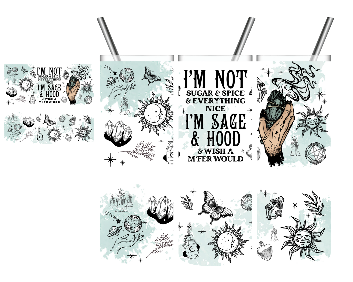 I'm Not Sugar Spice Sage Hood 20 oz Tumbler