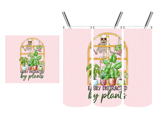 Easily Distracted By Plants Skeleton 20 oz Tumbler