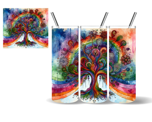 Rainbow Tree of Life 20 oz Tumbler