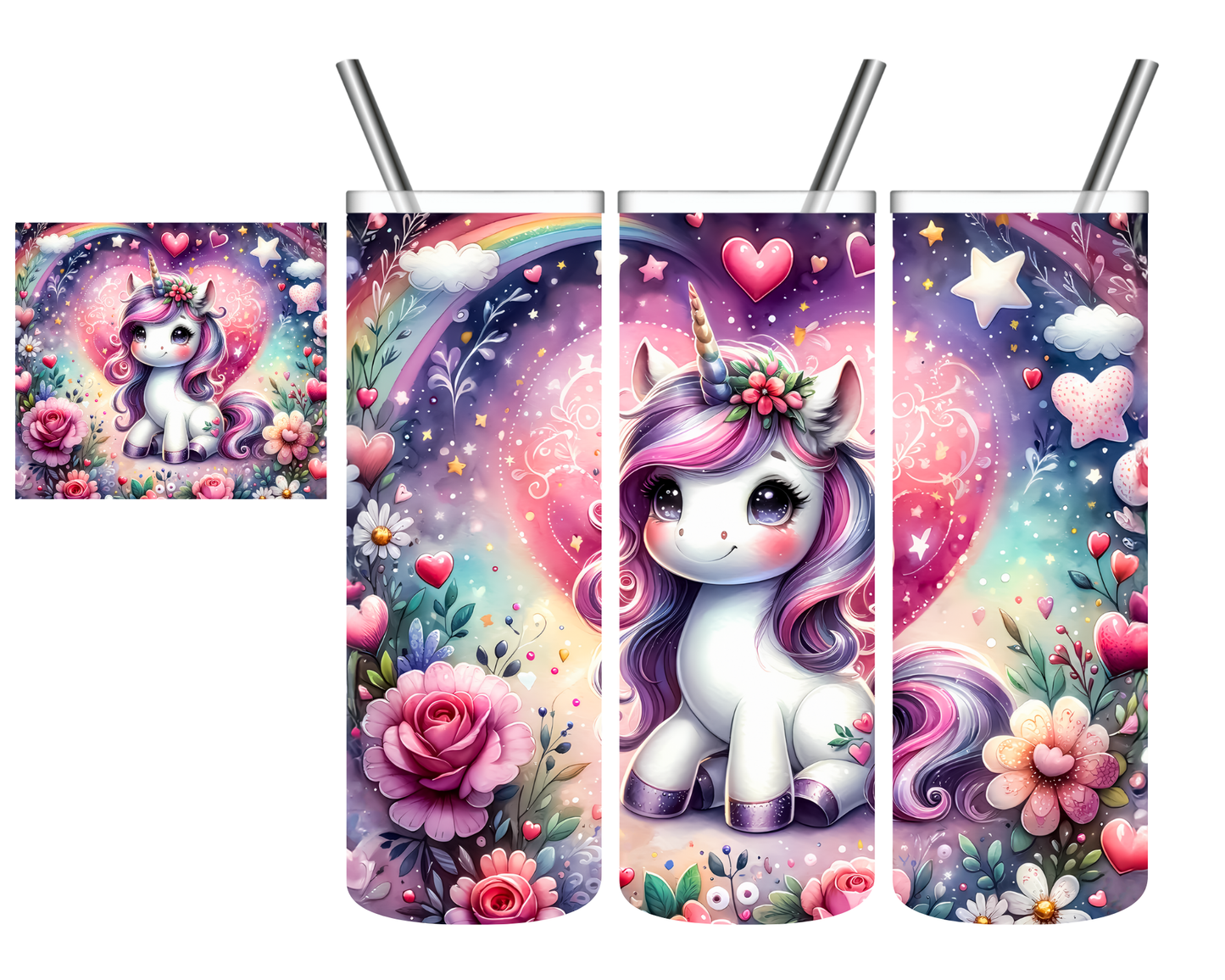 Unicorn Heart 20 oz Tumbler