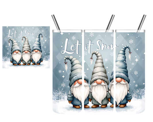 Let It Snow Gnomes 20 oz Tumbler
