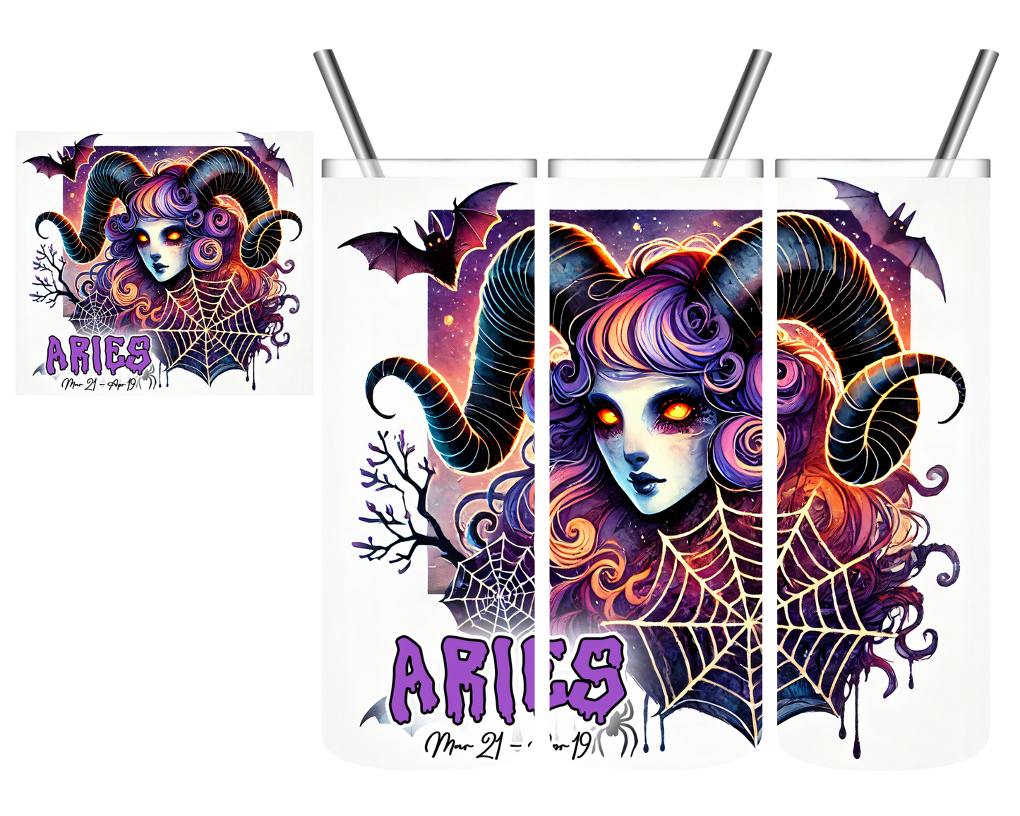 Halloween Zodiac Signs Celestial 20 oz Tumblers 12 options