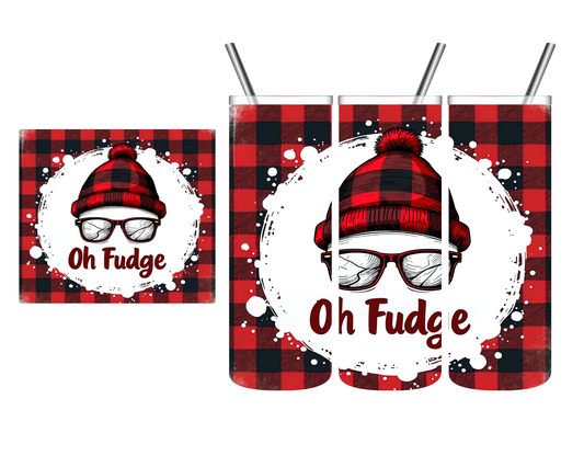 Oh Fudge Plaid Christmas 20 oz Tumbler