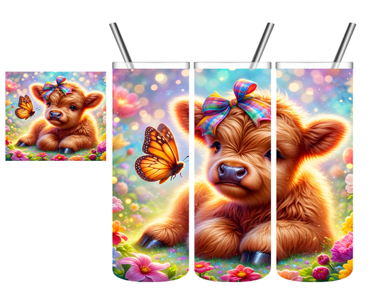 Butterfly Cow 20 oz Tumbler