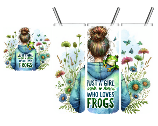 Just a Girl Who Loves Frogs 20 oz Tumbler