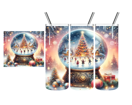 Magical Snow Globe Christmas 20 oz Tumbler