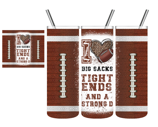 I Like Big Sacks Football 20 oz Tumbler