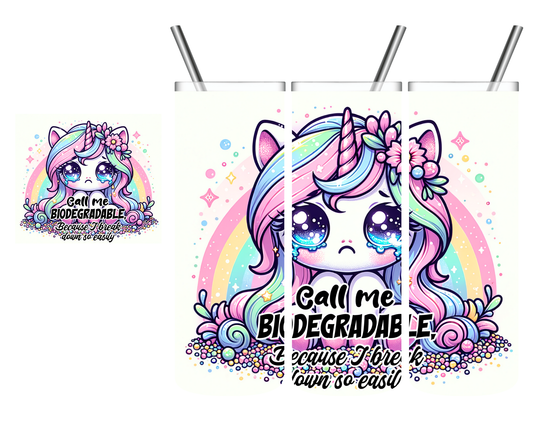 Biodegradable Unicorn 20 oz Tumbler