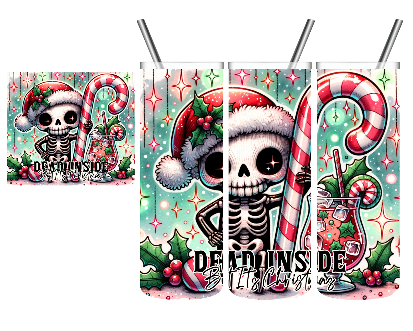 Dead Inside But It's Christmas Baby Skeleton 20 oz Tumbler