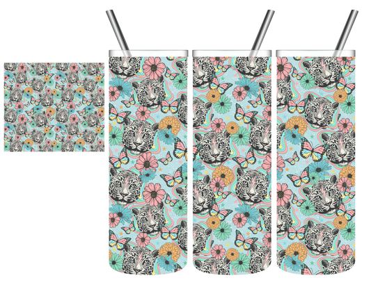 Snow Leopard Lightening 20 oz Tumbler