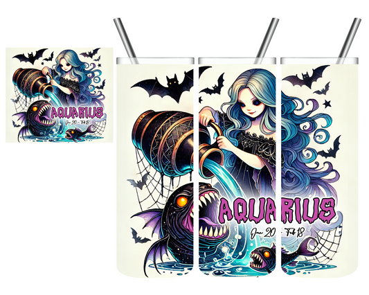 Halloween Aquarius Zodiac Sign Celestial 20 oz Tumblers