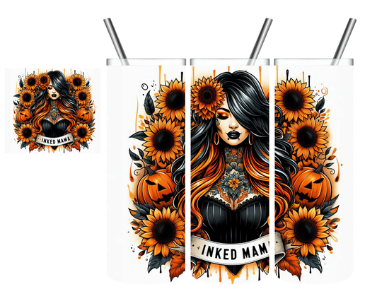 Inked Mama Sunflower 20 oz Tumbler