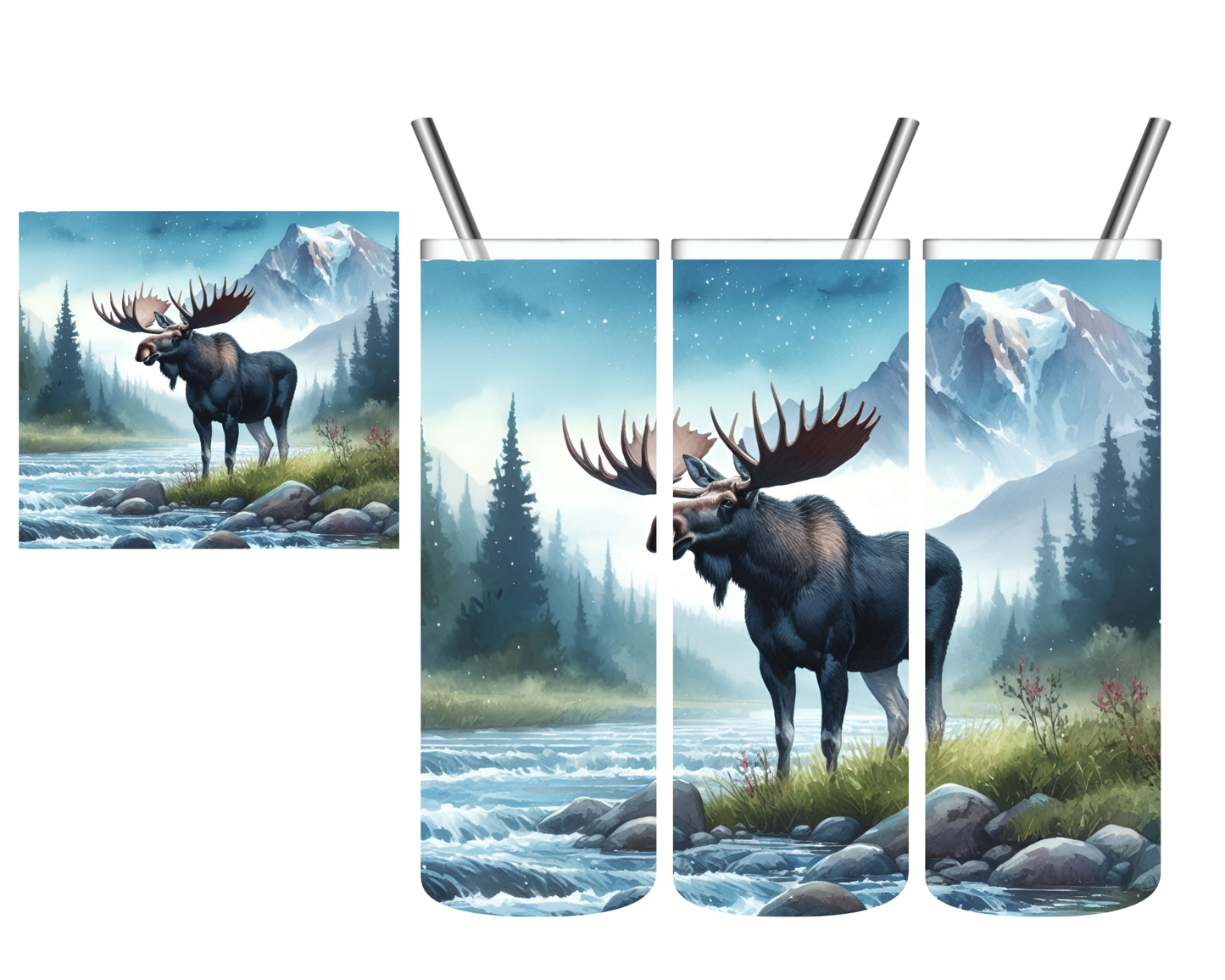 Moose in the Mountains 20 oz Tumbler