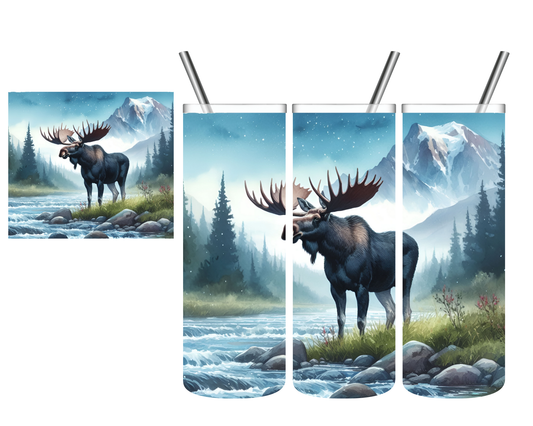 Moose in the Mountains 20 oz Tumbler