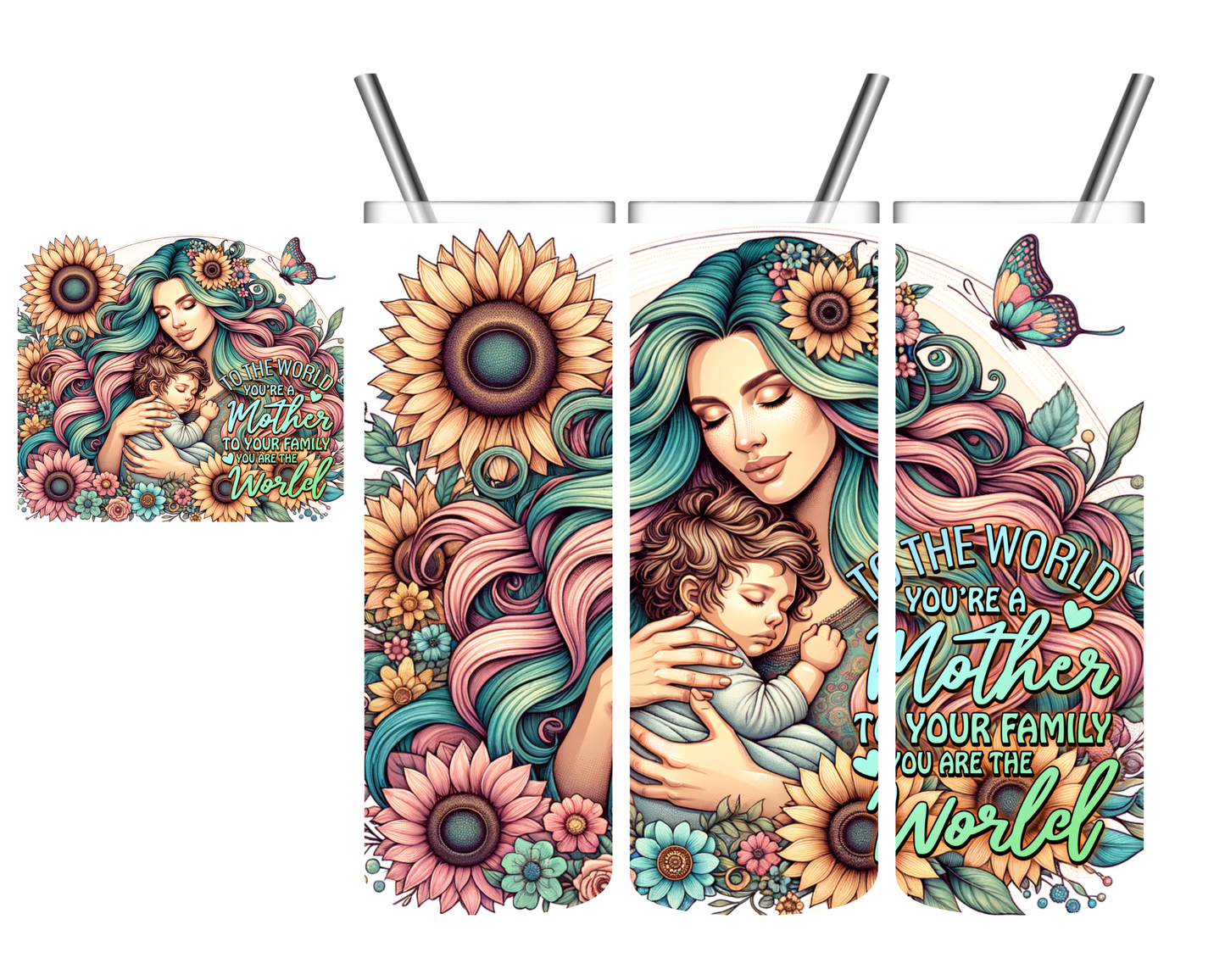 To The World You Are A Mother Pastel Mom 20 oz Tumbler
