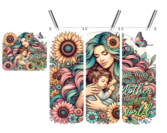 To The World You Are A Mother Pastel Mom 20 oz Tumbler