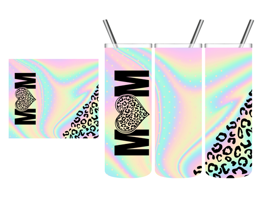 Iridescent Leopard Mom 20 oz Tumbler