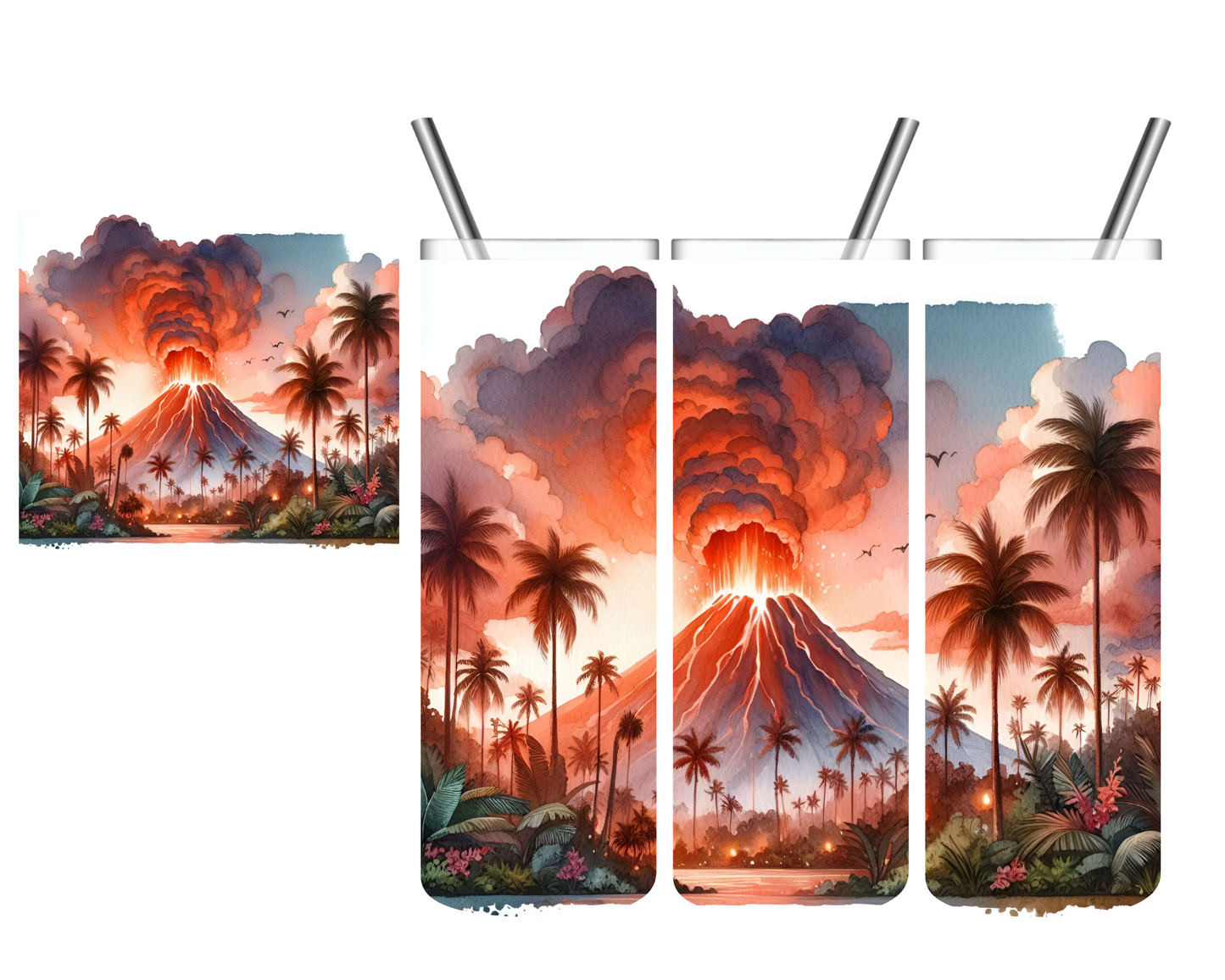 Erupting Volcano 20 oz Tumbler