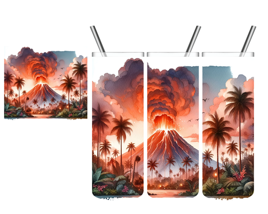 Erupting Volcano 20 oz Tumbler