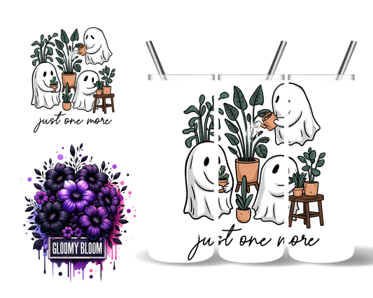 Just One More Plant Ghost Halloween 20 oz Tumbler