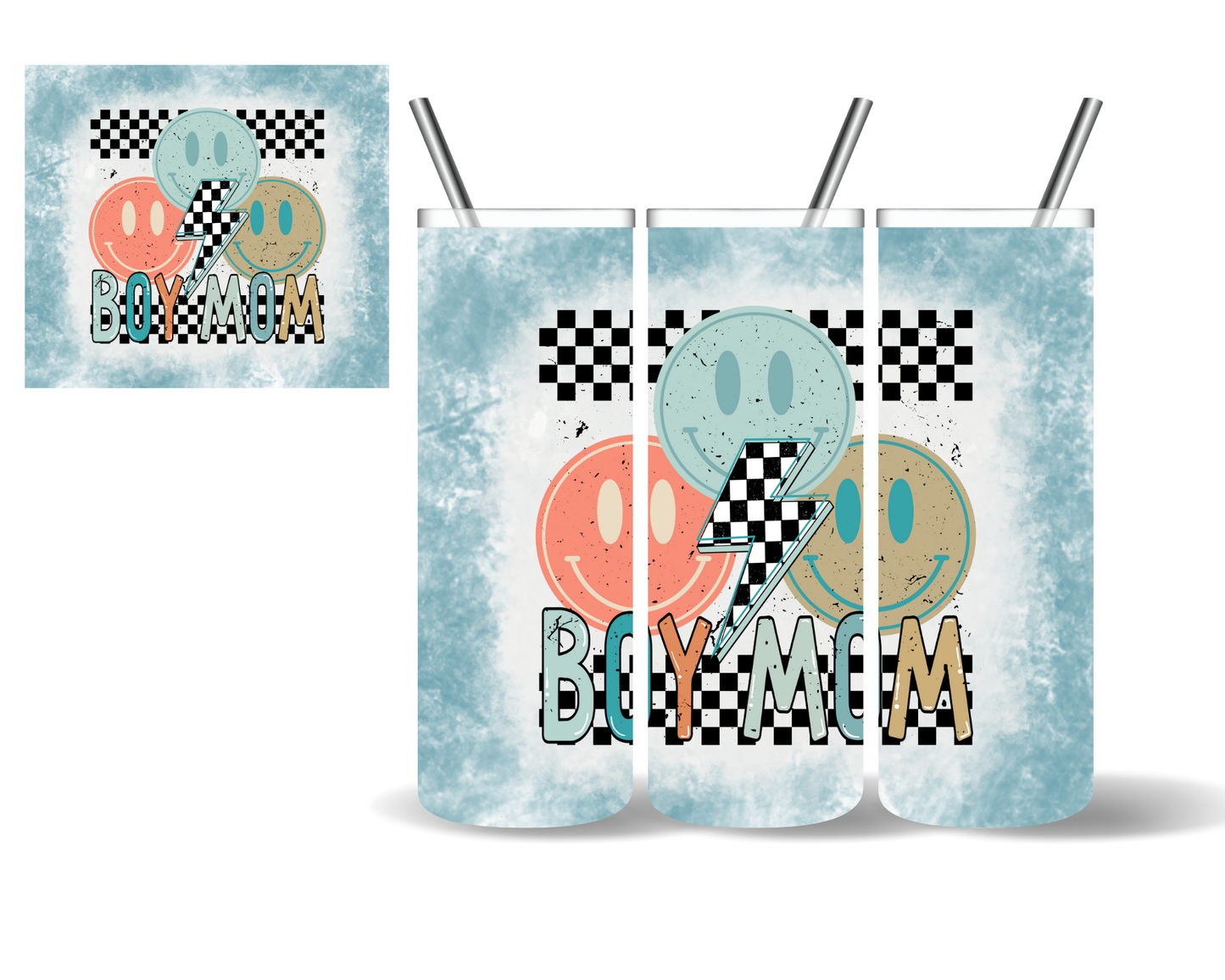 Boy Mom Lightning Smile 20 oz Tumbler