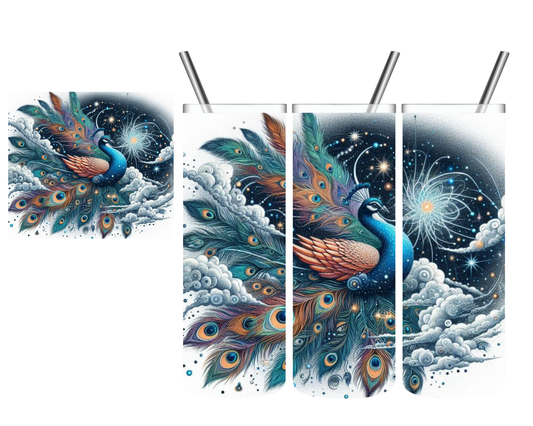Peacock Clouds 20 oz Tumbler