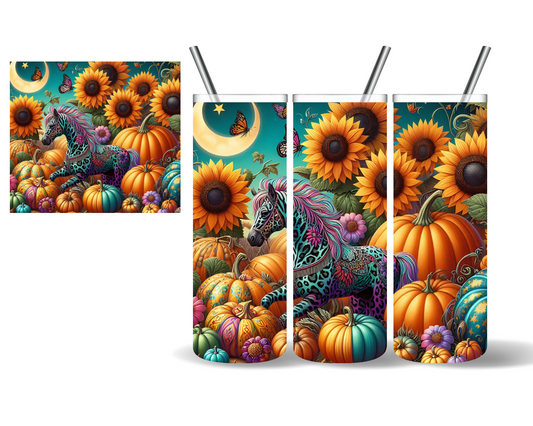 Leopard Horse Fall 20 oz Tumbler