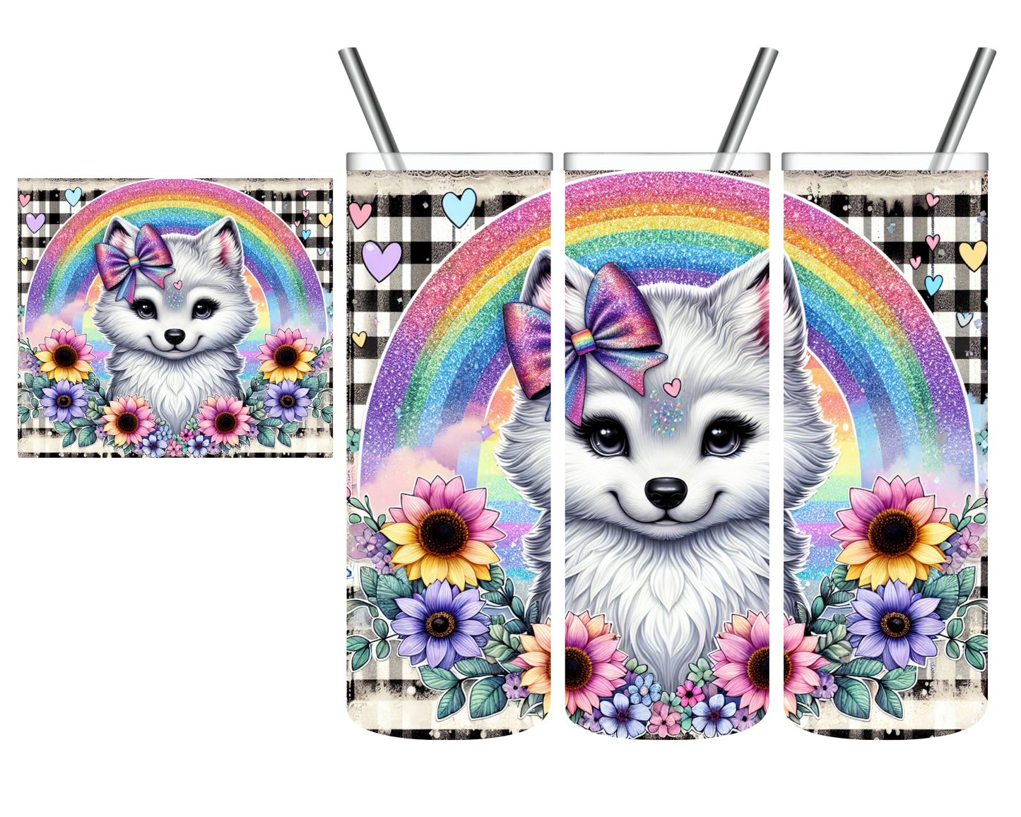 Baby Wolf Rainbow 20 oz Tumbler