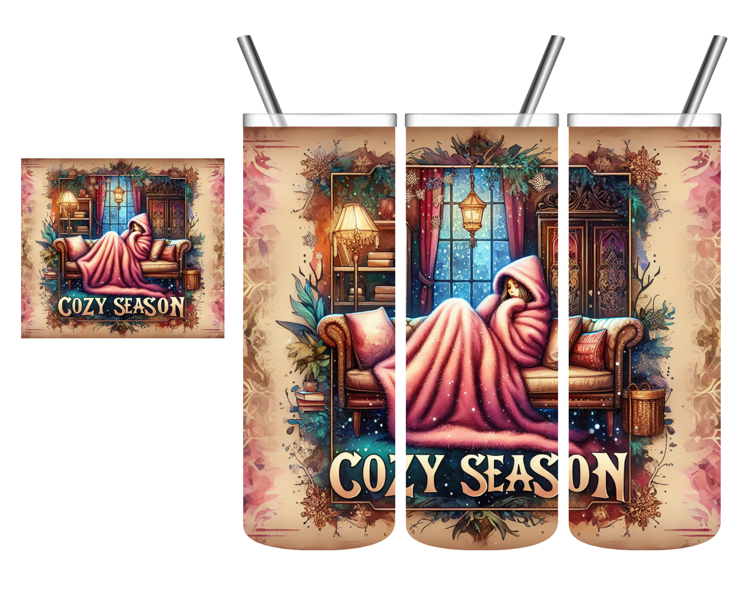 Vintage Cozy Season 20 oz Tumbler